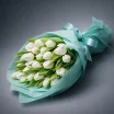 Морской бриз - букет из белых тюльпанов